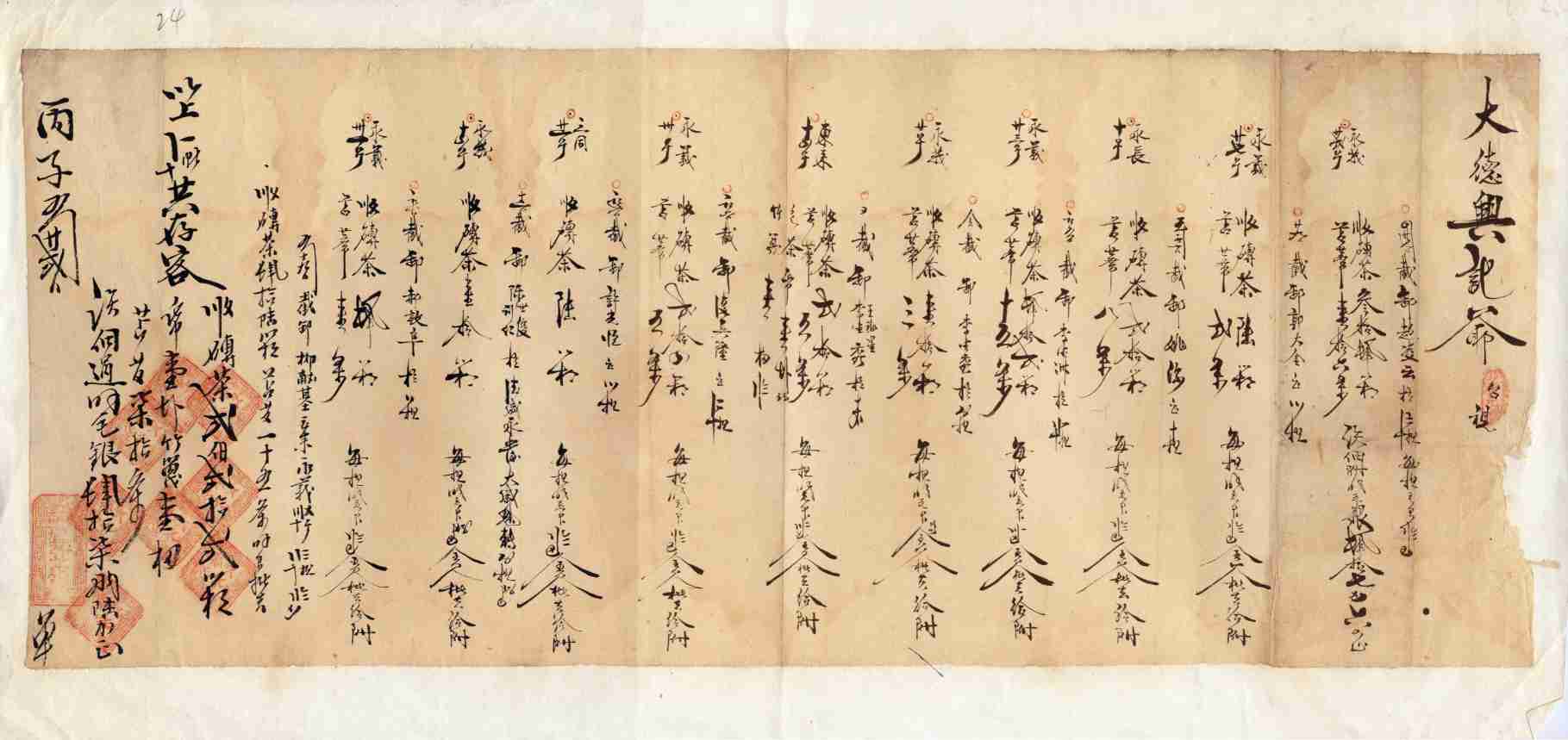 光绪二年十月十二日□平□门外广元亨店给大德兴记开对账清单 第 1 页