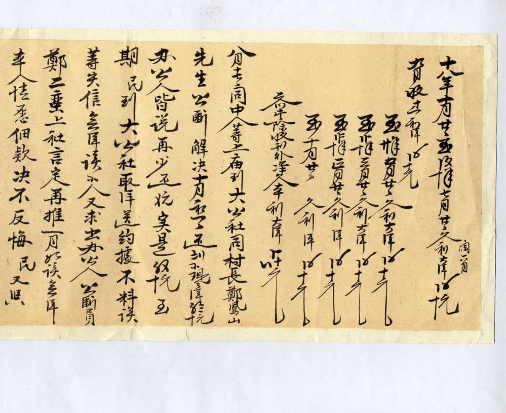 民国十八年胡震西致吕区长关于订期偿还欠款的诉状 第 1 页