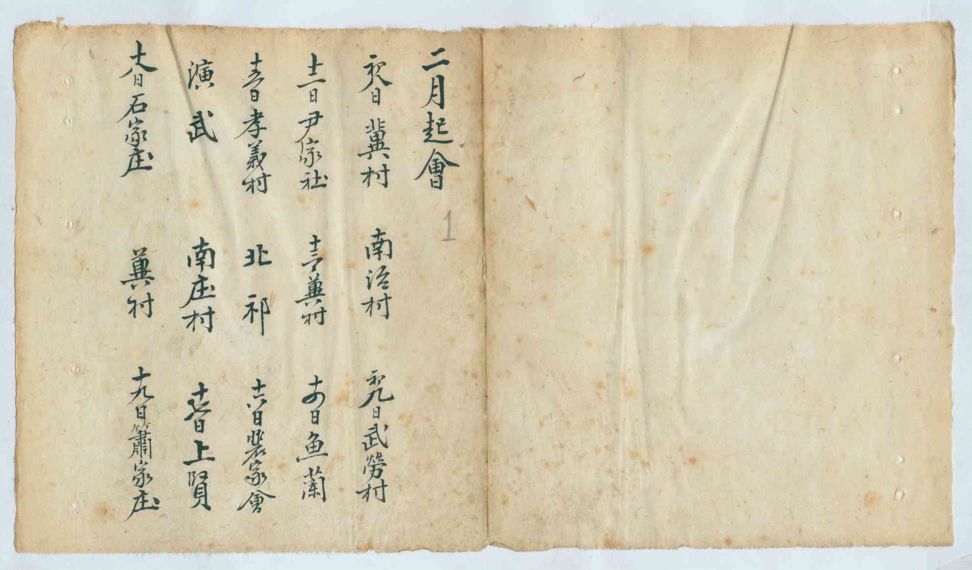 清代晋中、太原等处集市规程 第 1 页